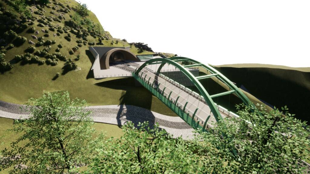 Rendering del ponte su Rio della Cà