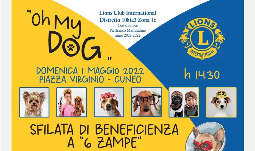 Cuneo, sfilata di beneficienza a “6 zampe” organizzata dal Lions Club International