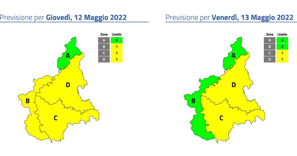 Ozono, allerta gialla in tutta la provincia di Cuneo