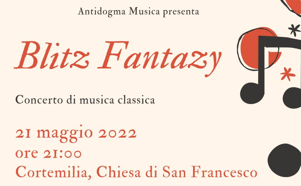 A Cortemilia una serata dedicata agli amanti della musica classica con “Blitz Fantasy”