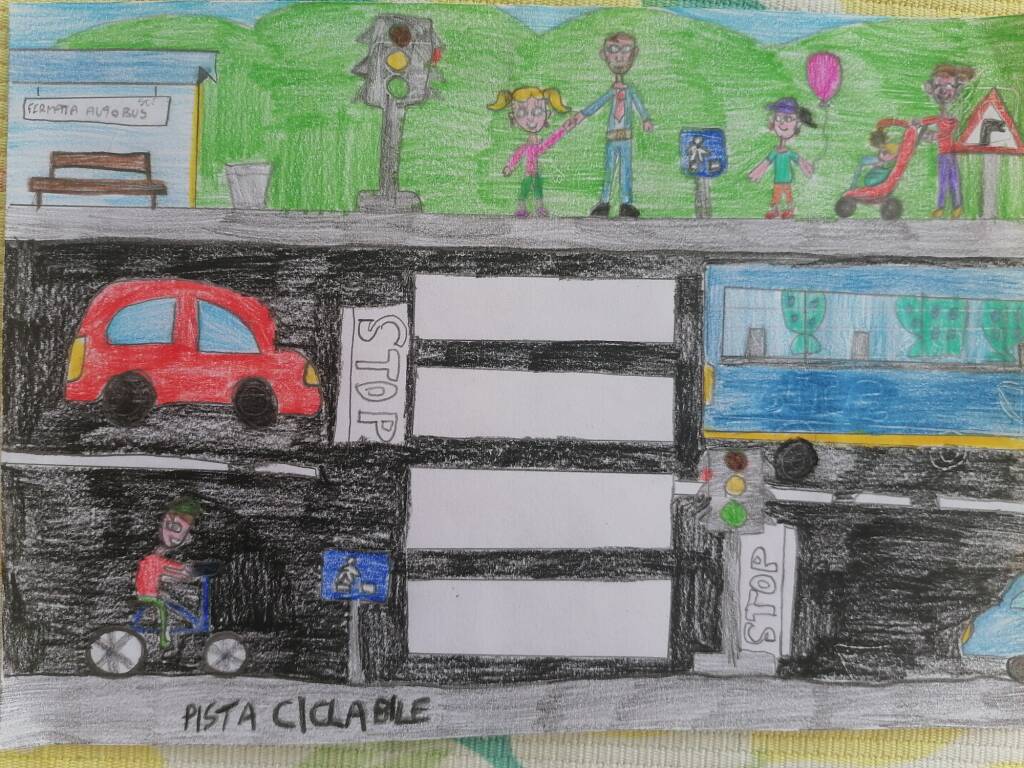 Revello, il disegno della 3A selezionato per la campagna nazionale di educazione e sicurezza stradale