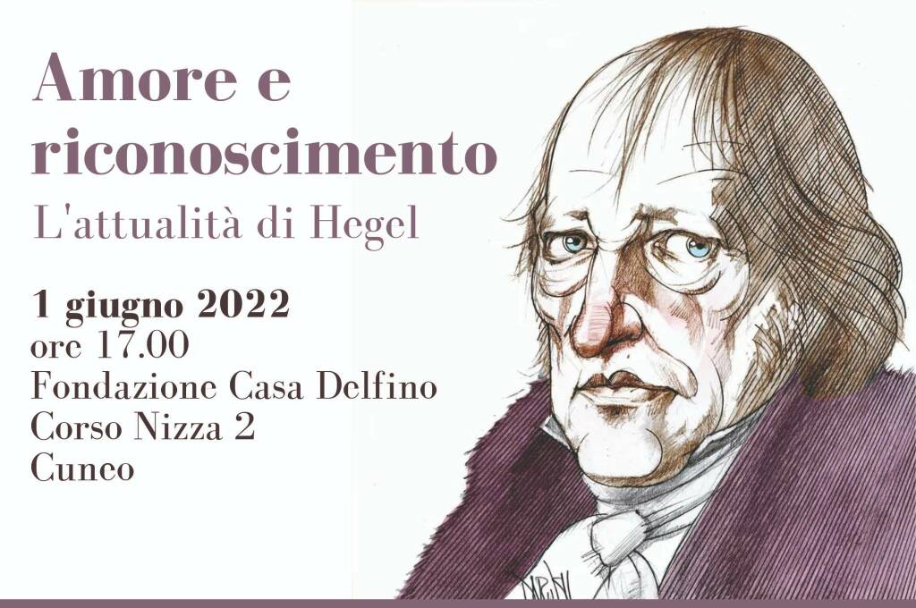 Alla Fondazione Casa Delfino di Cuneo una serata su “Amore e riconoscimento. L’attualità di Hegel”