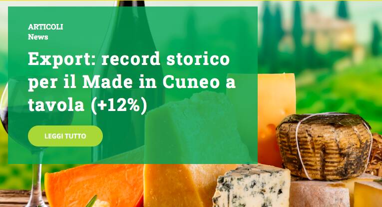 Coldiretti: record storico per il Made in Cuneo a tavola (+12%)