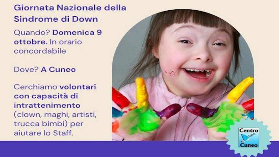 Giornata Nazionale della Sindrome di Down: si cercano volontari per l’evento a Cuneo