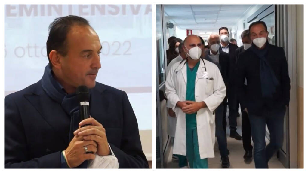 Alberto Cirio alla inaugurazione del nuovo reparto di Terapia Semi-intensiva