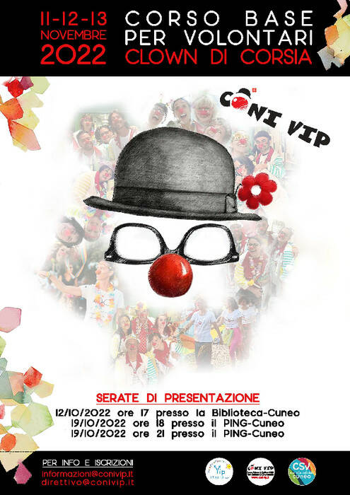 A novembre il nuovo corso base di clownterapia a cura di Conivip