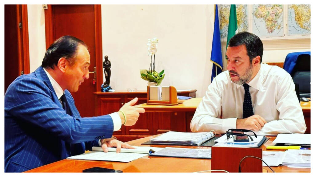 Alberto Cirio con Matteo Salvini