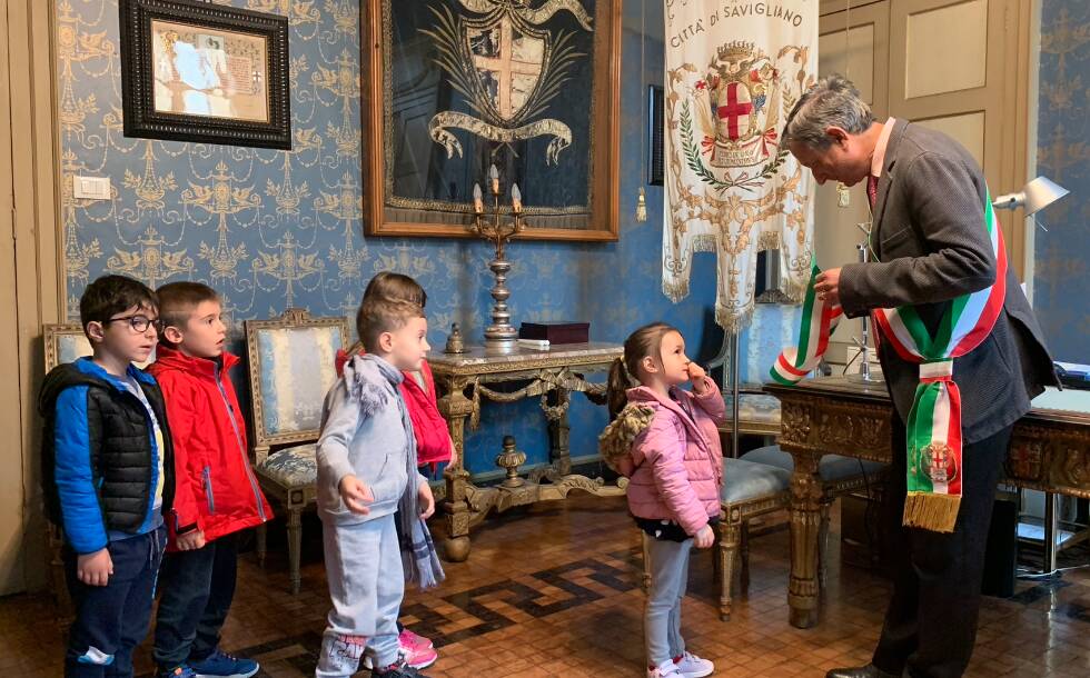 Tanti piccoli “sindaci di Savigliano” del domani in visita al Comune