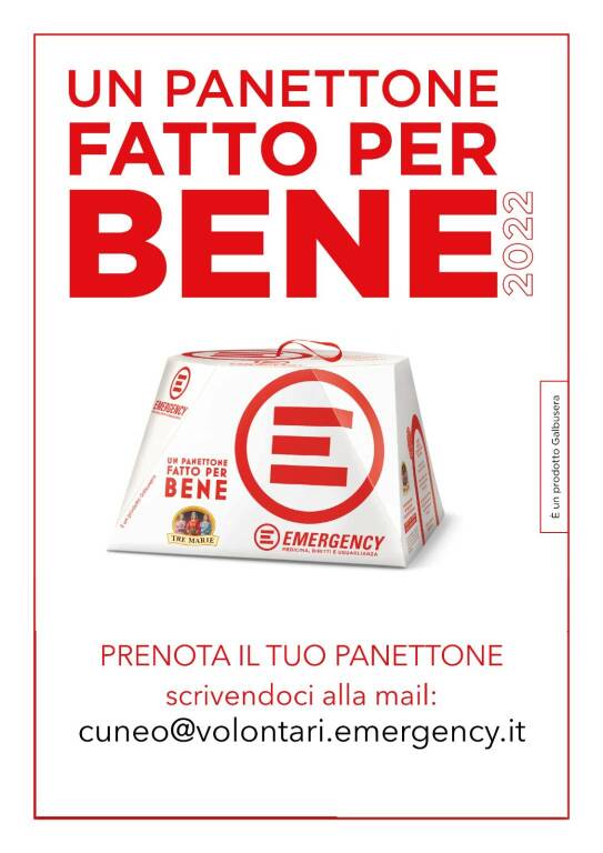 A Cuneo Emergency propone il suo “Panettone fatto per Bene”