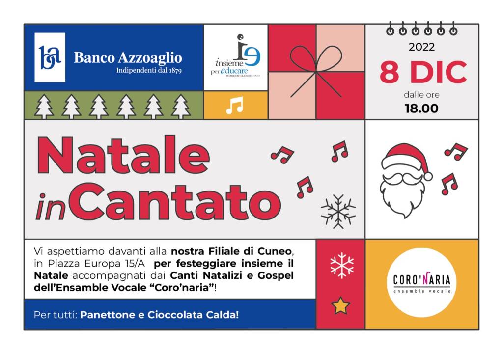 A Cuneo con il Banco Azzoaglio il Natale è “in Cantato”