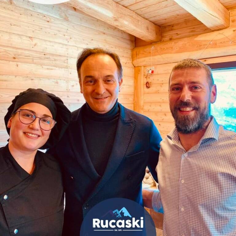 Il presidente Cirio ha pranzato al RucaSki di Bagnolo Piemonte