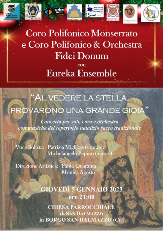 Borgo San Dalmazzo: concerto di musica sacra “Al vedere la stella, provarono una grandissima gioia”