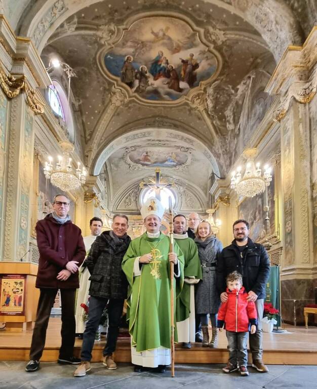 Costigliole Saluzzo ha ricevuto la visita del Vescovo Monsignor Cristiano Bodo