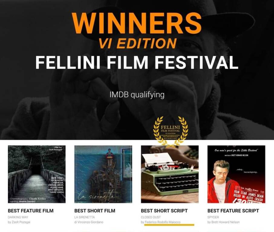 Il cuneese Federico Maiocco vince il premio per la miglior breve sceneggiatura del Fellini Film Festival