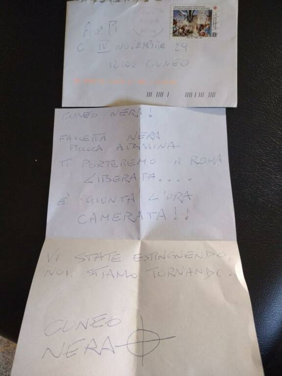 Lettera con minacce neofasciste nella sede ANPI di Cuneo. Gribaudo (PD): “Città orgogliosamente antifascista”