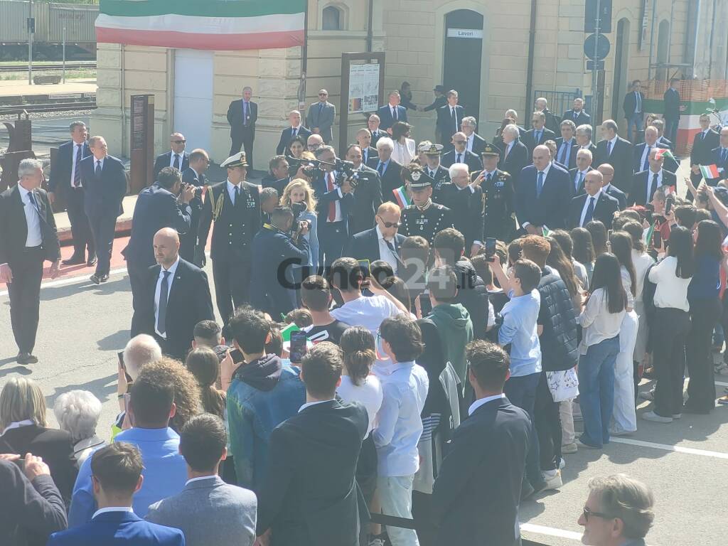 Il presidente della Repubblica Sergio Mattarella a Borgo San Dalmazzo