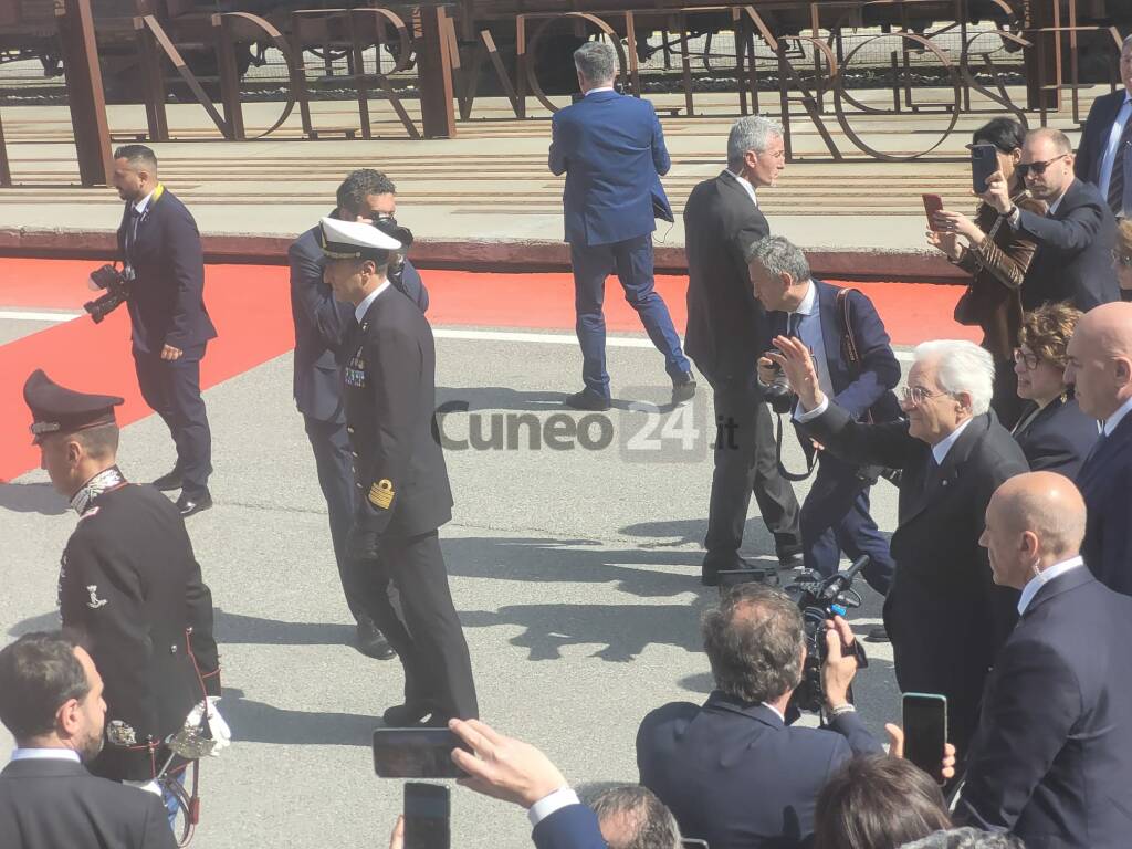 Il presidente della Repubblica Sergio Mattarella a Borgo San Dalmazzo