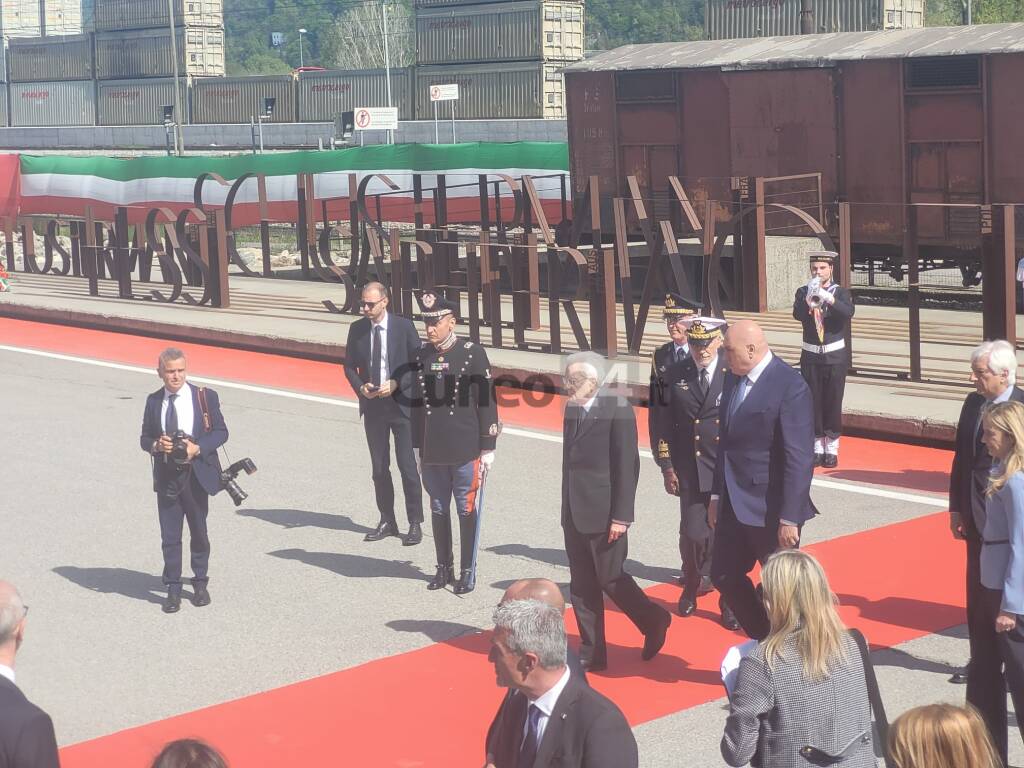 Il presidente della Repubblica Sergio Mattarella a Borgo San Dalmazzo