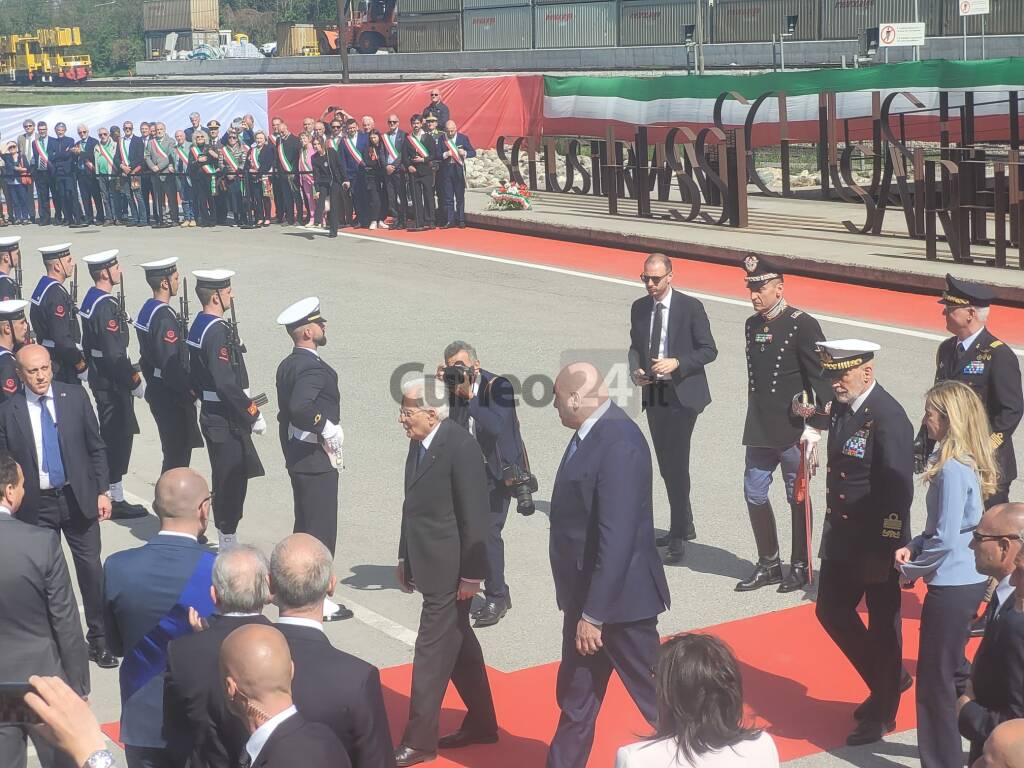 Il presidente della Repubblica Sergio Mattarella a Borgo San Dalmazzo