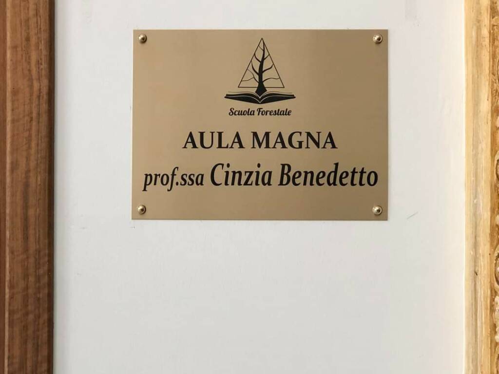 L’aula magna della scuola Forestale di Ormea intitolata alla Professoressa Cinzia Benedetto