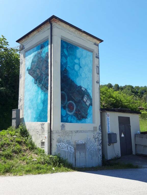 Bastia Mondovì, le cabine di E-distribuzione decorate con murales