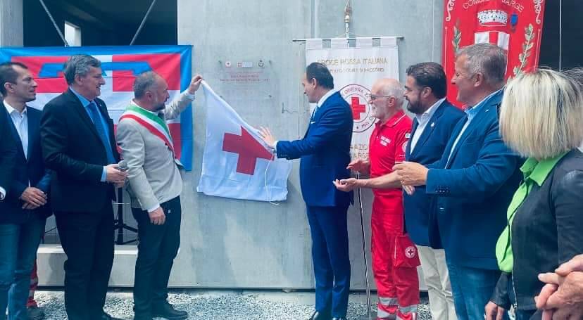 Il presidente Cirio a Barge per la posa della prima pietra della nuova sede della Croce Rossa