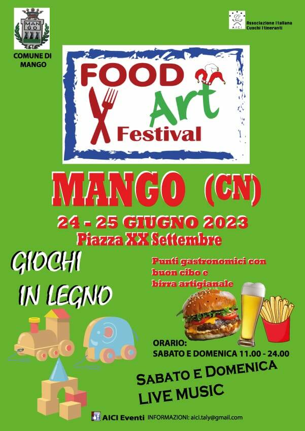 A Mango nel weekend c’è “Food Art Festival”