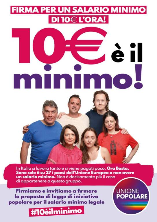 A Mondovì si firma per la legge popolare sul salario minimo