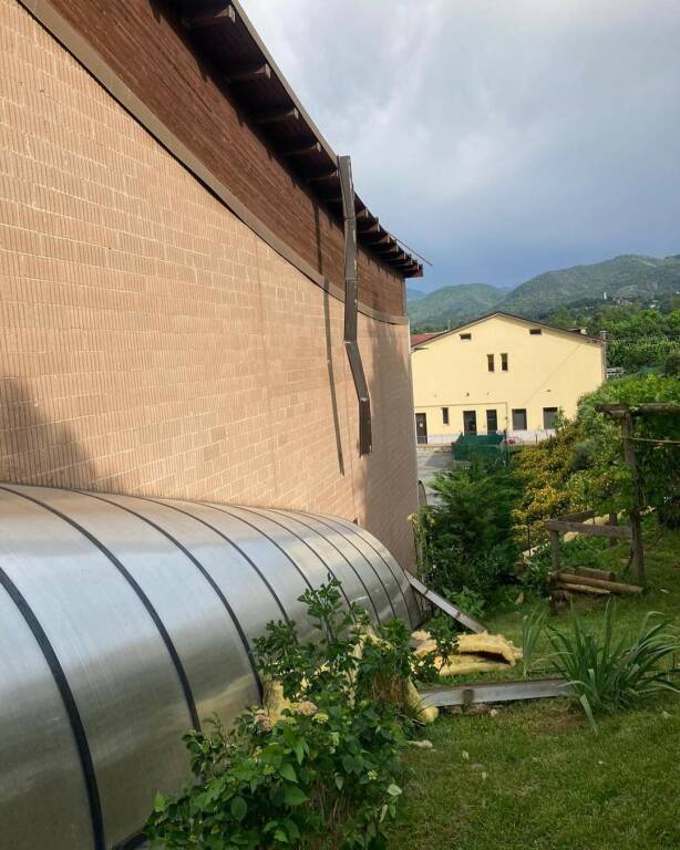 Villanova Mondovì, danni in paese a causa di una tromba d’aria
