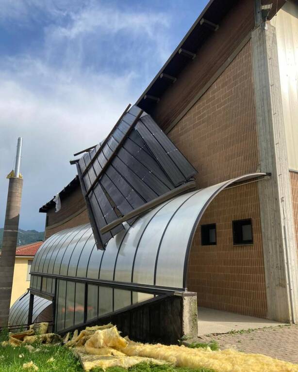 Villanova Mondovì, danni in paese a causa di una tromba d’aria