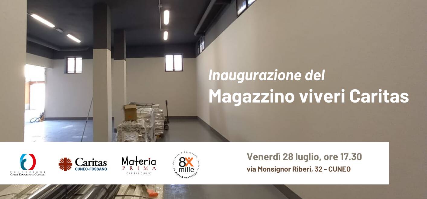 Si inaugura il nuovo magazzino viveri della Caritas di Cuneo