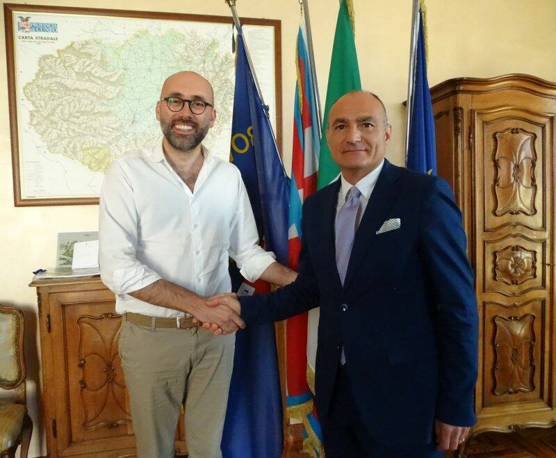 Il presidente della Provincia Robaldo incontra il nuovo questore di Cuneo Carmine Rocco Grassi