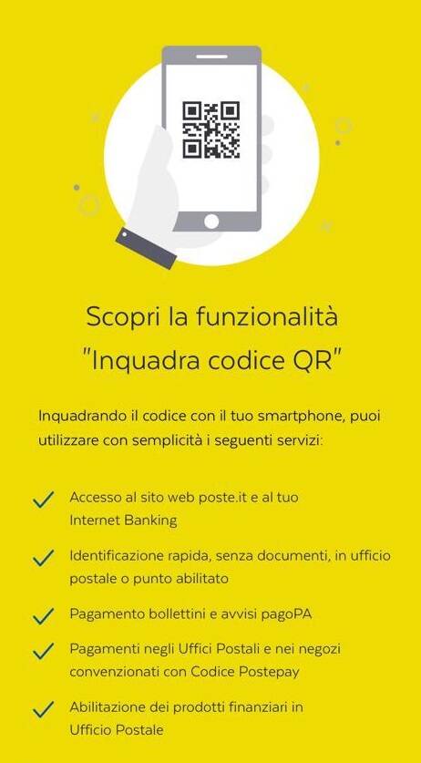 Poste Italiane, accesso semplice, veloce e sicuro con il “codice QR” nei 264 uffici della Granda