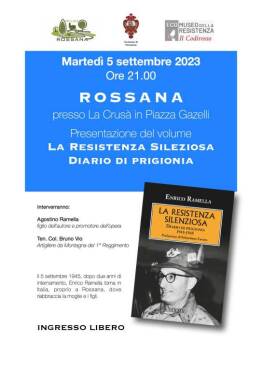 Rossana, presentazione del libro “La resistenza silenziosa. Diario di Prigionia”