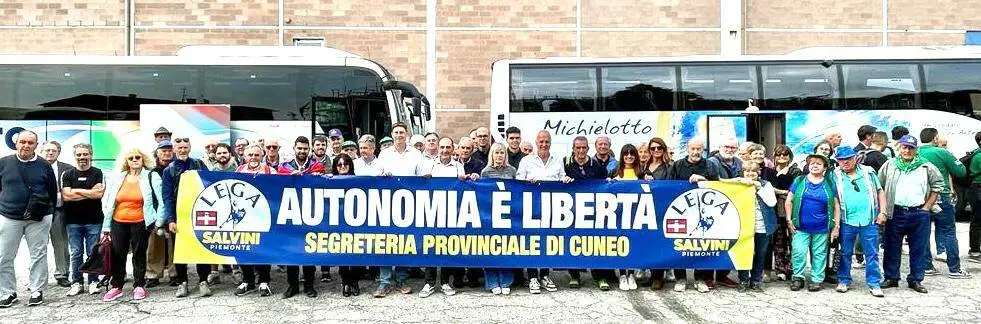 Dalla Granda a Pontida: la Lega cuneese al ritrovo della Lega Salvini Premier