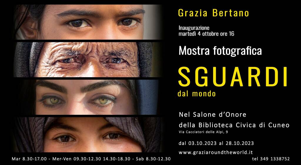 Nel Salone d’Onore della Biblioteca Civica di Cuneo la nuova mostra fotografica di Grazia Bertano