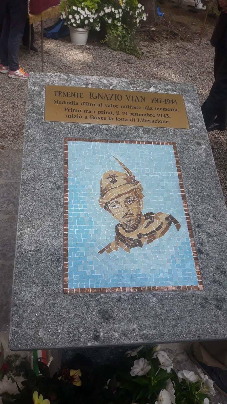 Un cippo dedicato a Ignazio Vian lega Boves e Torino