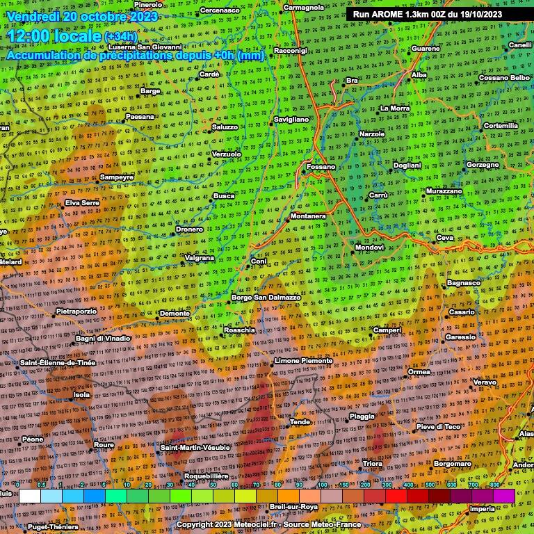 Le previsioni meteo in provincia di Cuneo da giovedì 19 a domenica 22 ottobre