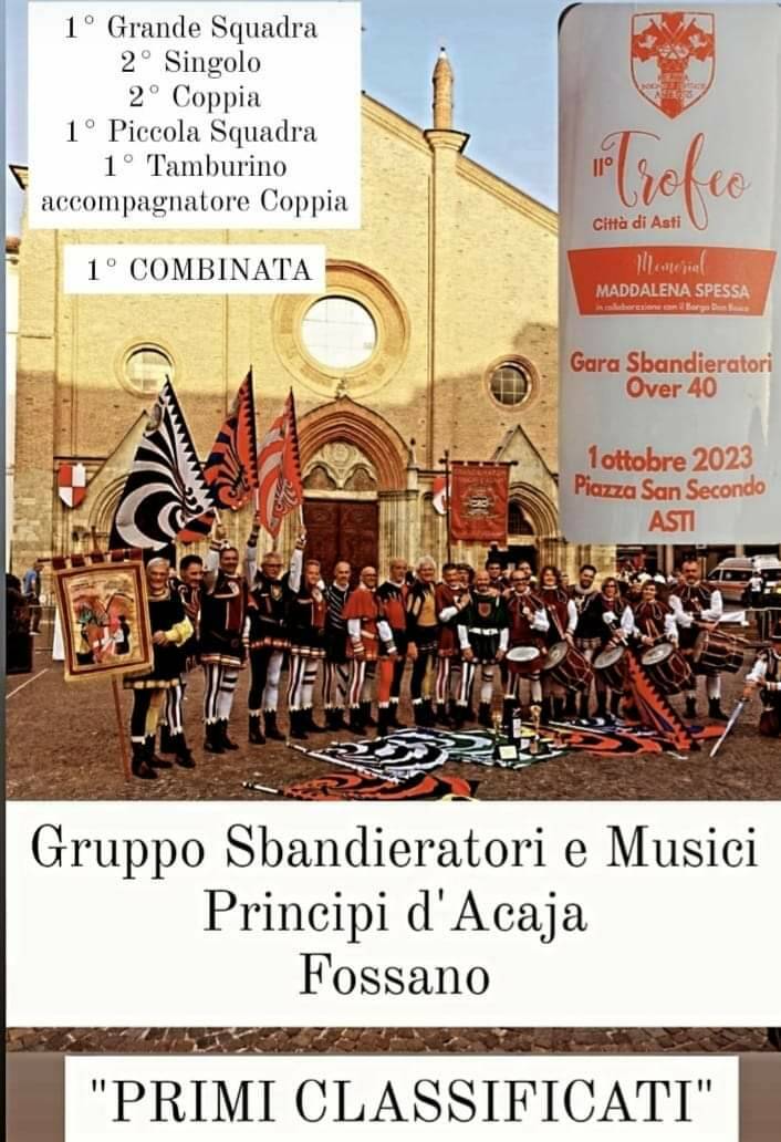 Il gruppo Sbandieratori e Musici Principi d’Acaja di Fossano over 40 vince ancora!