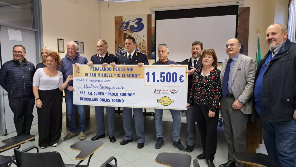 “Pedalando sulle vie di San Michele”: devoluti oltre 11 mila euro a Ail Cuneo e Neuroland
