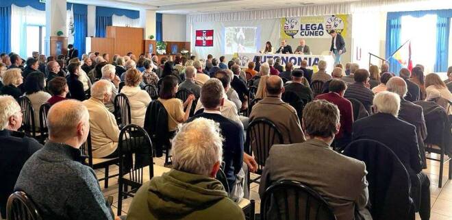 A Fossano assemblea e pranzo della Lega con Riccardo Molinari e il vicesegretario federale Andrea Crippa