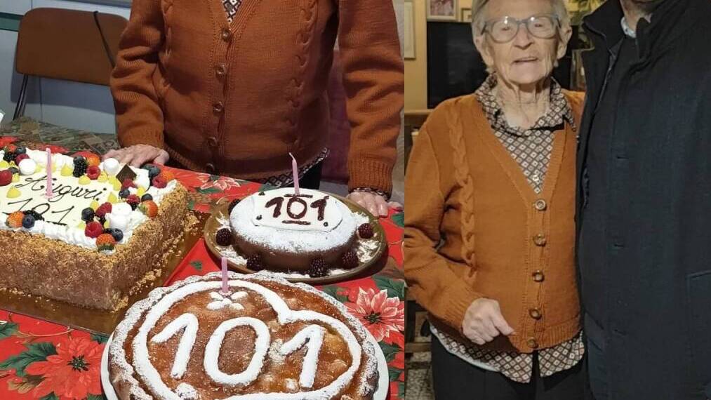Rifreddo in festa per i 101 anni della sua Carolina Ambruzzo