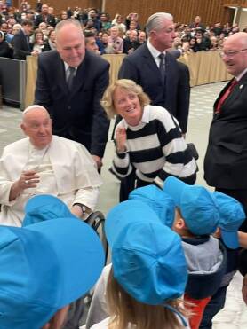 I bimbi dell’Infanzia di Rivoira di Boves ricevuti all’udienza da Papa Francesco
