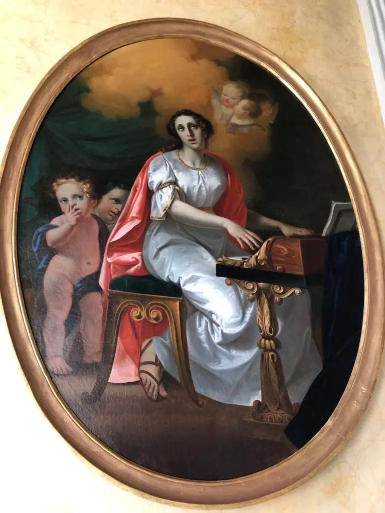 A Savigliano terminato il restauro del dipinto di Santa Cecilia