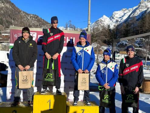 Biathlon, due ori, un argento e un bronzo nella sprint dei Campionati Italiani di Bionaz