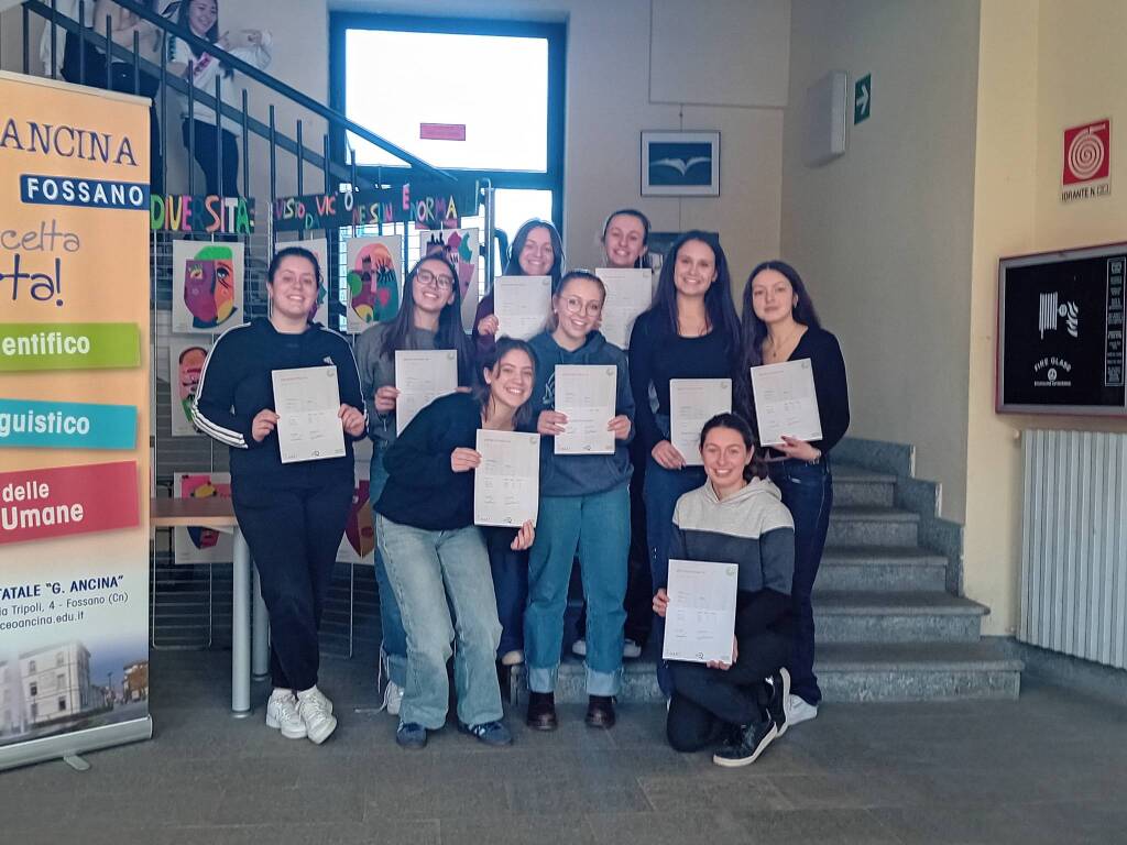 ‘Goethe Zertifikat Deutsch B1’ per 11 studentesse dell’Ancina di Fossano