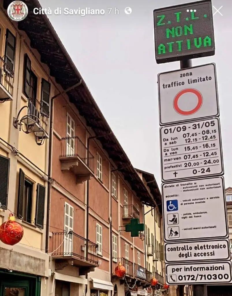 Savigliano, al via la nuova Ztl