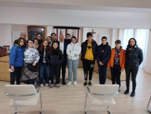 Studenti di Venasca in visita al Comune