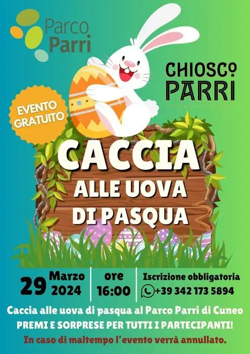 Al Parco Parri di Cuneo arriva la caccia alle uova di Pasqua