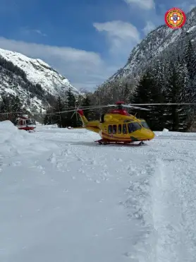 Alta Valle Stura, evacuato in elicottero un altro gruppo di scialpinisti
